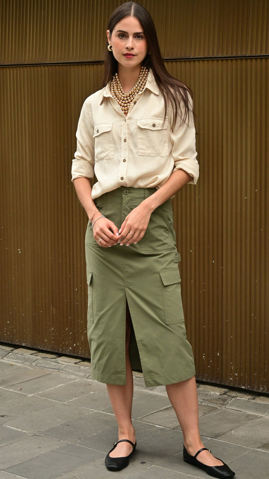 Falda Cargo Verde